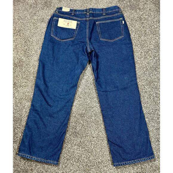 New Red Head Jeans Men's 38 x 32 Blue Denim Red Fleece Lined Straight Leg NWT - Picture 9 of 14